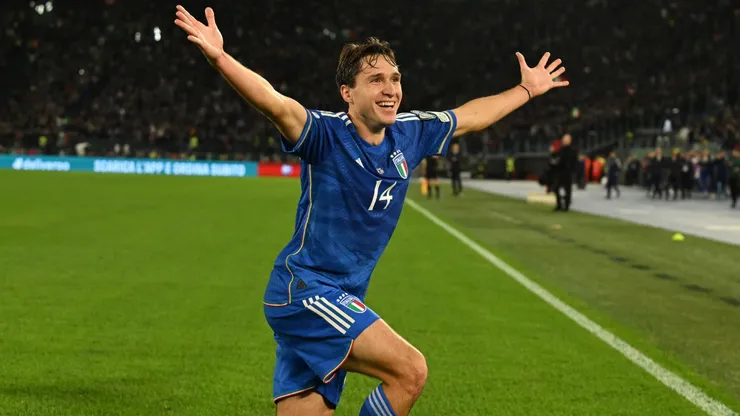 Federico Chiesa fue figura de Italia ante Macedonia del Norte por sus dos goles.