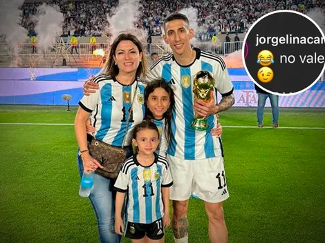 Di María bloqueó a un hincha en Instagram y Jorgelina Cardoso lo fulminó