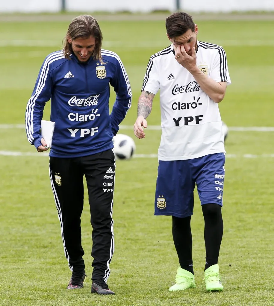 Se habló mucho de la relación de Sebastián con Messi. Getty Images.