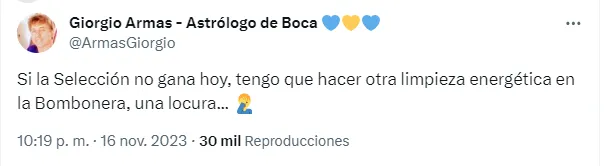 Tuit de Giorgio Armas.