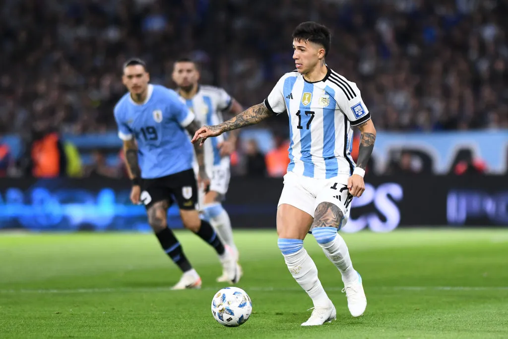 Enzo Fernández en acción. (Foto: Getty)