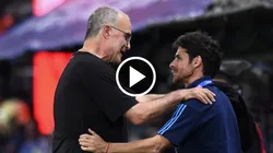 Bielsa y Aimar se reencontraron en La Bombonera.