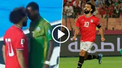 El tenso cruce entre Salah y un defensor de Yibuti.