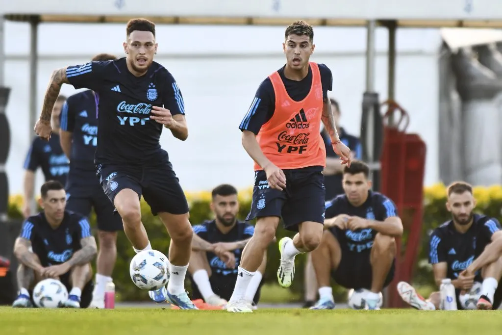 Ocampos finalizó la última práctica con molestias.