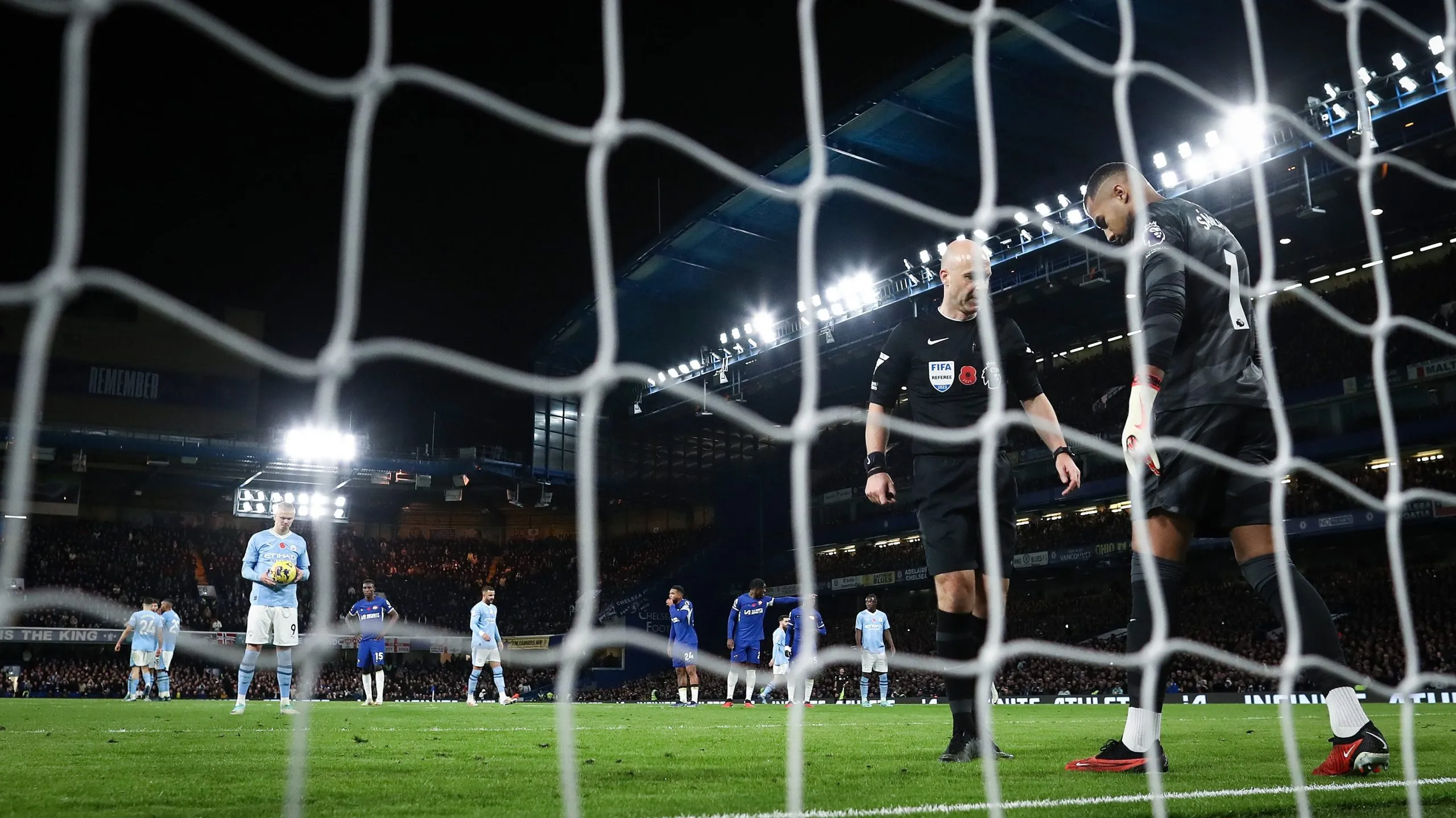 Erling Haaland lleva en la temporada con el Manchester City 17 goles en 18 partidos. Getty Images.
