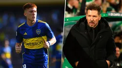 Valentín Barco de Boca sería del interés de Diego Simeone, entrenador del Atlético de Madrid. Getty Images.