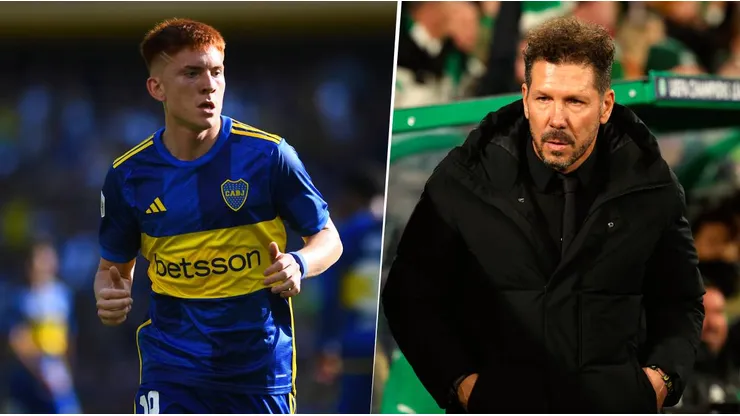 Valentín Barco de Boca sería del interés de Diego Simeone, entrenador del Atlético de Madrid. Getty Images.