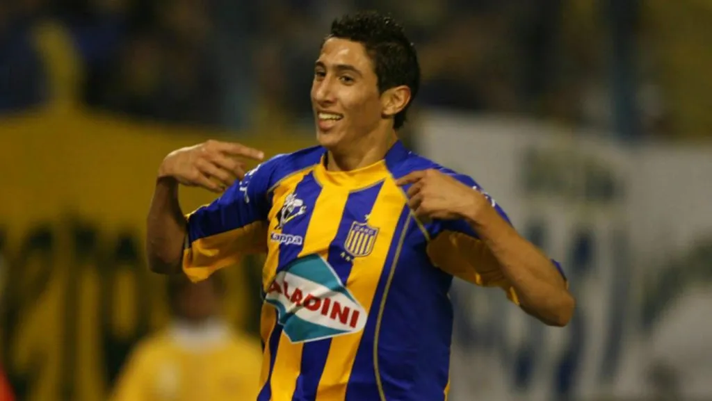 Un joven Di María con la camiseta de Rosario Central. (Prensa Rosario Central)