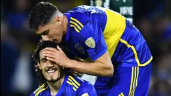 Edinson Cavani y Miguel Merentiel, la dupla charrúa de Boca.