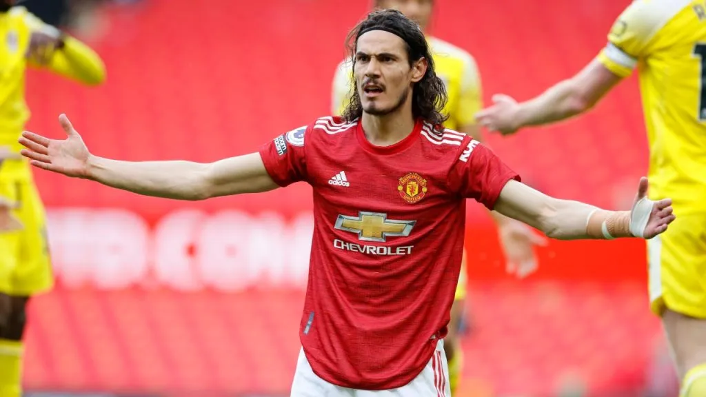 Cavani la vio difícil en Manchester United.