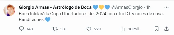Tuit de Giorgio Armas.