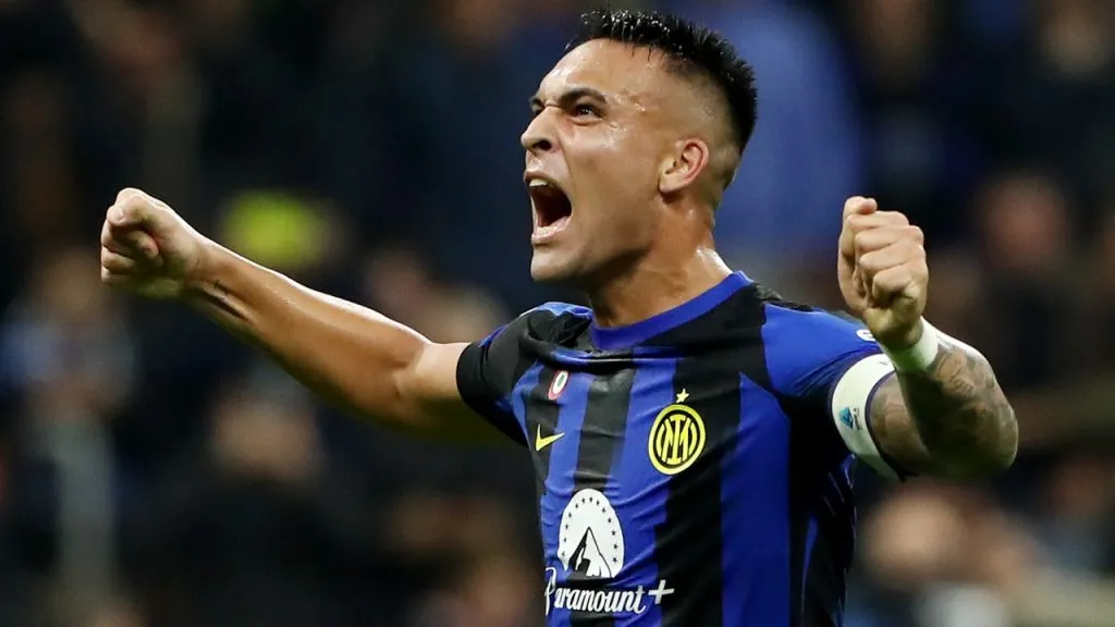 Lautaro Martínez, figura de Inter, gritando.