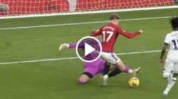 Garnacho y la chance de gol que falló.