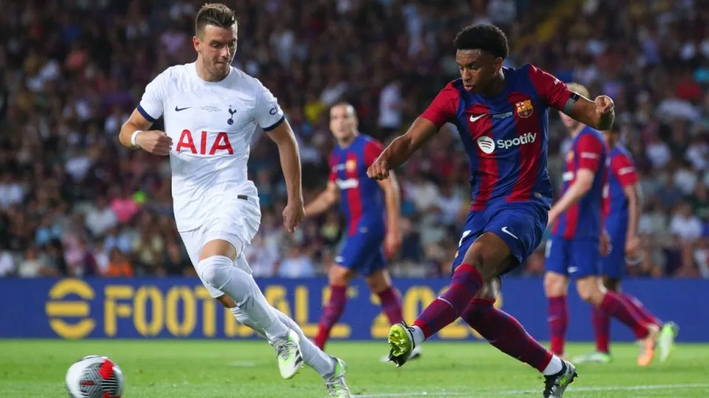 Lo Celso la rompió en el amistoso de pretemporada ante Barcelona (Getty Images).