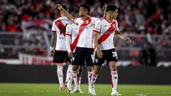 Gonzalo Martínez festeja su gol contra Huracán.