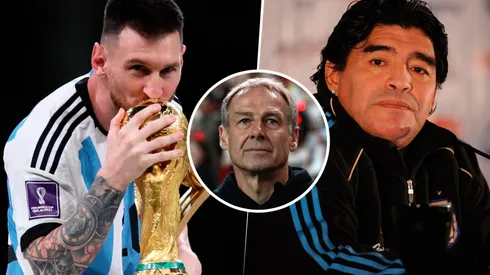 Klinsmann comparó a Messi con Maradona.