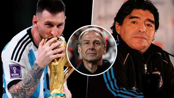 Klinsmann comparó a Messi con Maradona.