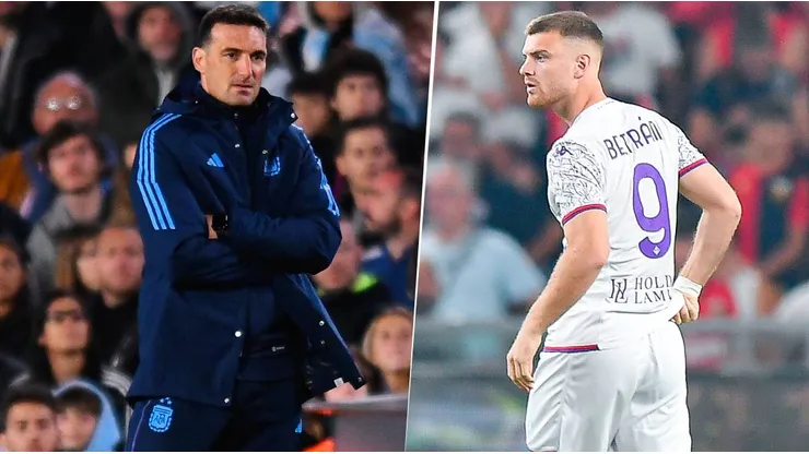 Lionel Scaloni no convocará a Lucas Beltrán porque el delantero sufrió un golpe en su costilla izquierda. Getty Images.
