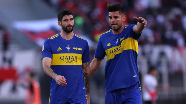 Carlos Zambrano, junto a Nicolás Orsini, ambos ex Boca.