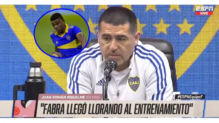 Riquelme respaldó a Fabra por la roja ante Fluminense.