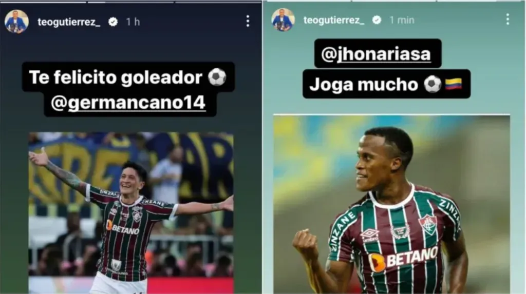 Las historias de Teófilo Gutiérrez. (Foto: Instagram)