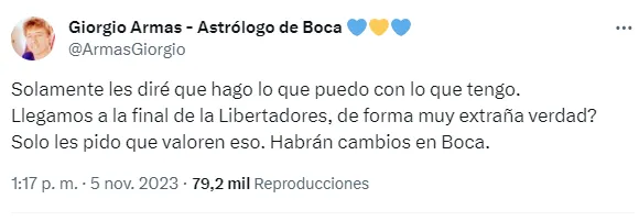 Tuit de Giorgio Armas.