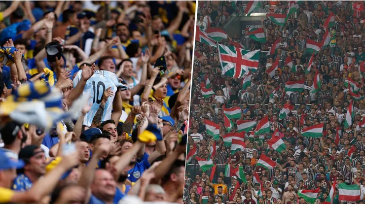 Los hinchas de Fluminense provocaron a los argentinos en el antes, durante y post Final de la Copa Libertadores. Getty Images.