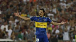 Edinson Cavani en la final de la Libertadores