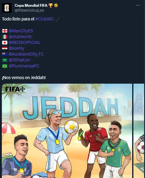 Todo listo para el Mundial de Clubes (Twitter @fifaworldcup_es).