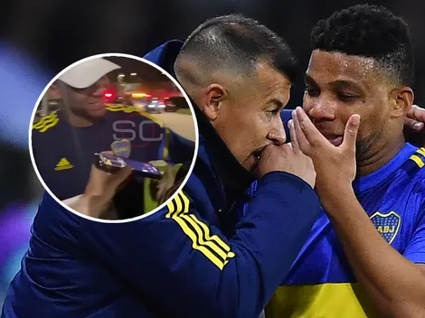 La contracara de los incidentes: el abrazo de Fabra con un hincha brasileño