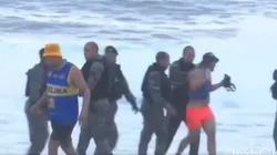 El momento en el que Crisitan Medina es detenido por la Policía de Brasil.