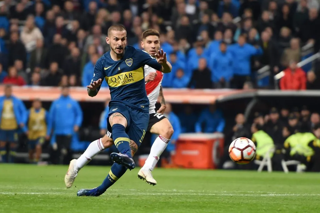 Darío Benedetto, el único que ya disputó una final de Libertadores con la camiseta de Boca. (Getty Images)