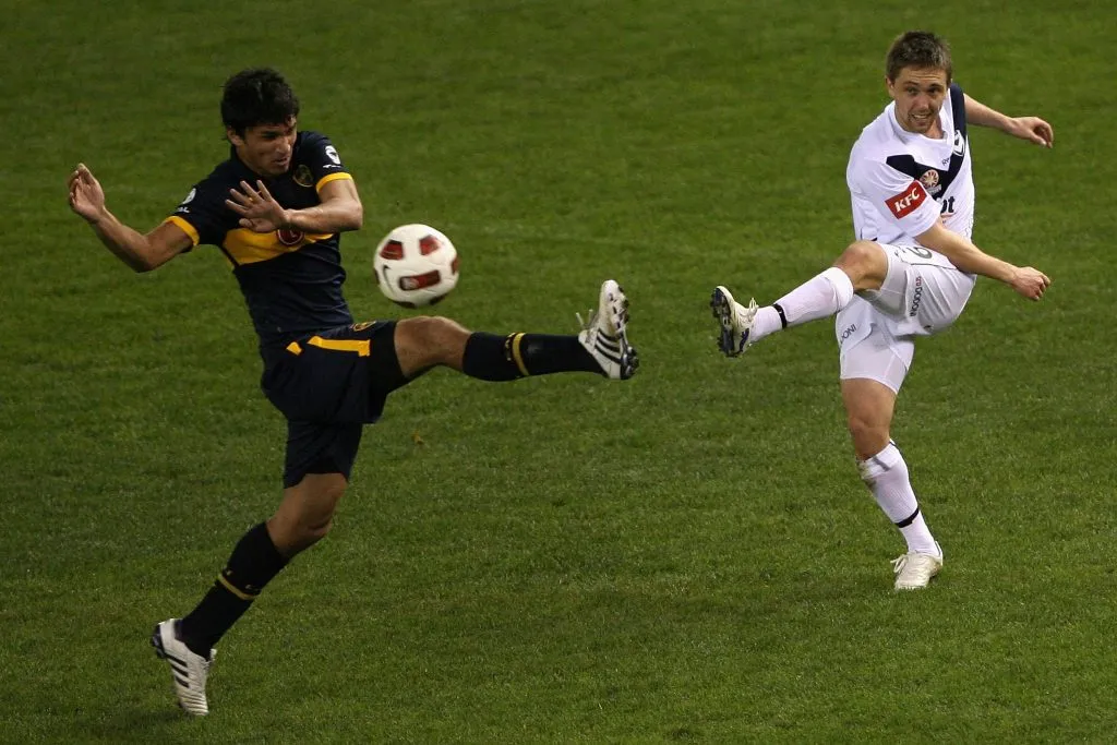 Leandro Marín con la camiseta de Boca en un amistoso ante Melbourne Victory de Australia. (Foto: Getty).