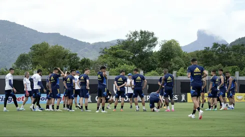 El primer entrenamiento de Boca en Río en la previa de la final
