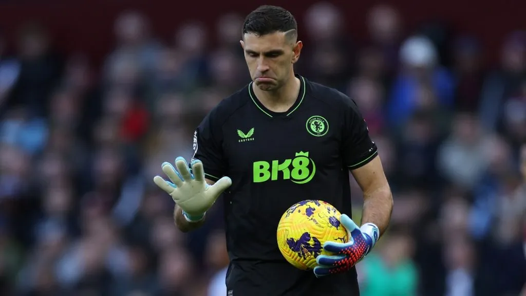 Dibu Martínez, arquero de Aston Villa (Getty Images).