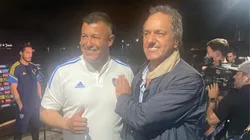 Daniel Scioli junto a Jorge Almirón en Río de Janeiro