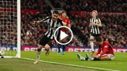 Miguel Almirón, tras marcar su gol ante Manchester United.