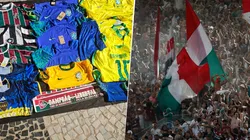 En Río de Janeiro ya se vende merchandising de Fluminense campeón de la Copa Libertadores 2023. Foto: Bolavip y Getty Images.