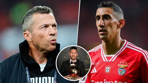 Ángel Di María mandó a llorar a otro lado a Lothar Matthaus por sus críticas al Balón de Oro que recibió Lionel Messi. Getty Images.