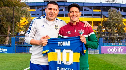 Cano con Riquelme en el Complejo Pedro Pompilio