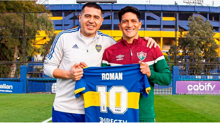 Cano con Riquelme en el Complejo Pedro Pompilio