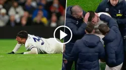 Alejo Véliz terminó lesionado y tuvo que ser consolado tras su salida.