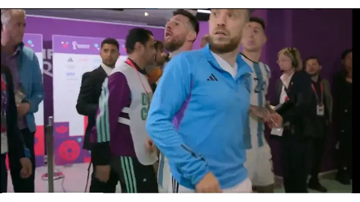 Salió a la luz un nuevo video del cruce entre Messi y el delantero neerlandés.