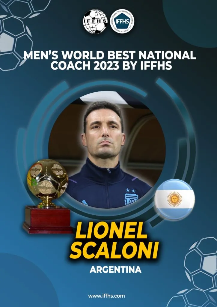 Lionel Scaloni, mejor técnico de selecciones en 2023 (IFFHS).