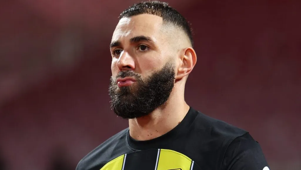 Karim Benzema faltó a tres entrenamientos seguidos del Al Ittihad en enero. Getty Images.