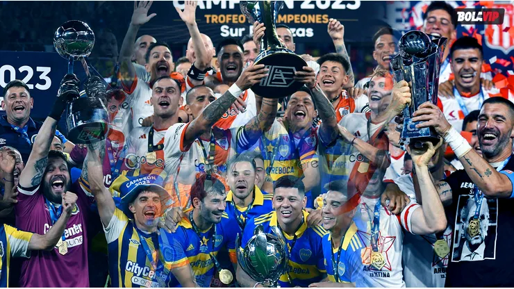 Algunos de los campeones del fútbol argentino en 2023.