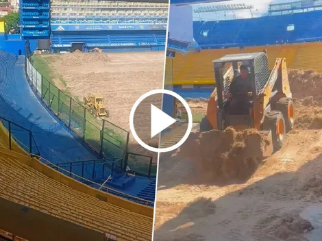 El impactante estado de La Bombonera por la resiembra del césped
