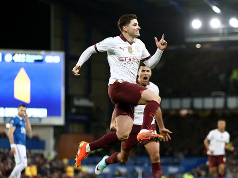 Julián Álvarez, el héroe de Manchester City: de penal, amargó a Everton