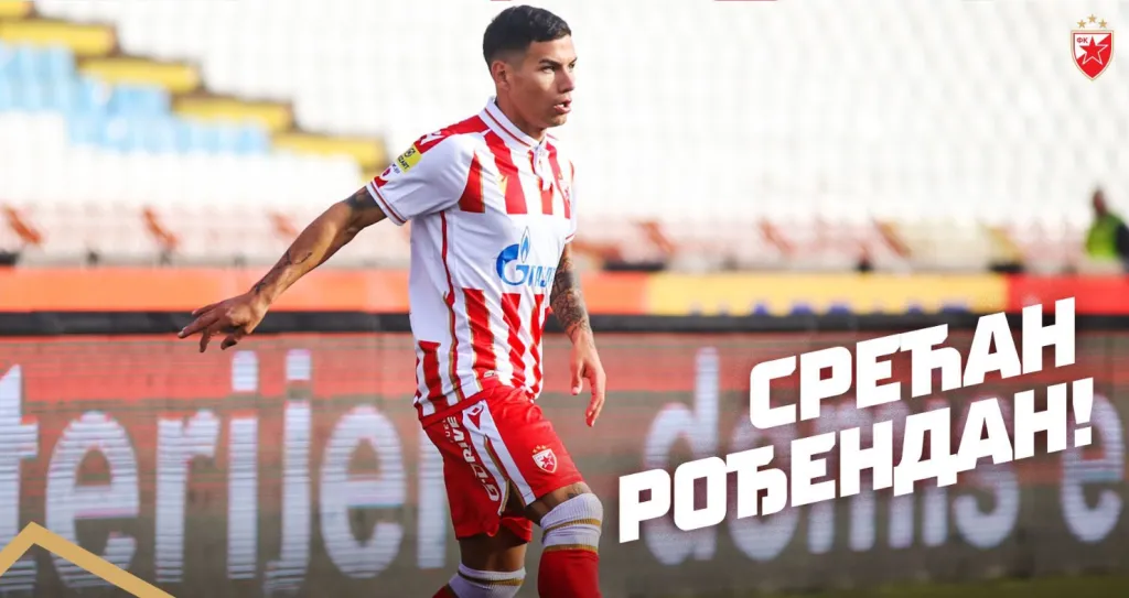 Alex Vigo durante su etapa en el Estrella Roja de Serbia.