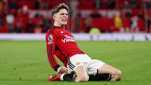 Alejandro Garnacho le dedicó el triunfo del Manchester United 3 a 2 al Aston Villa a sus detractores. Getty Images.